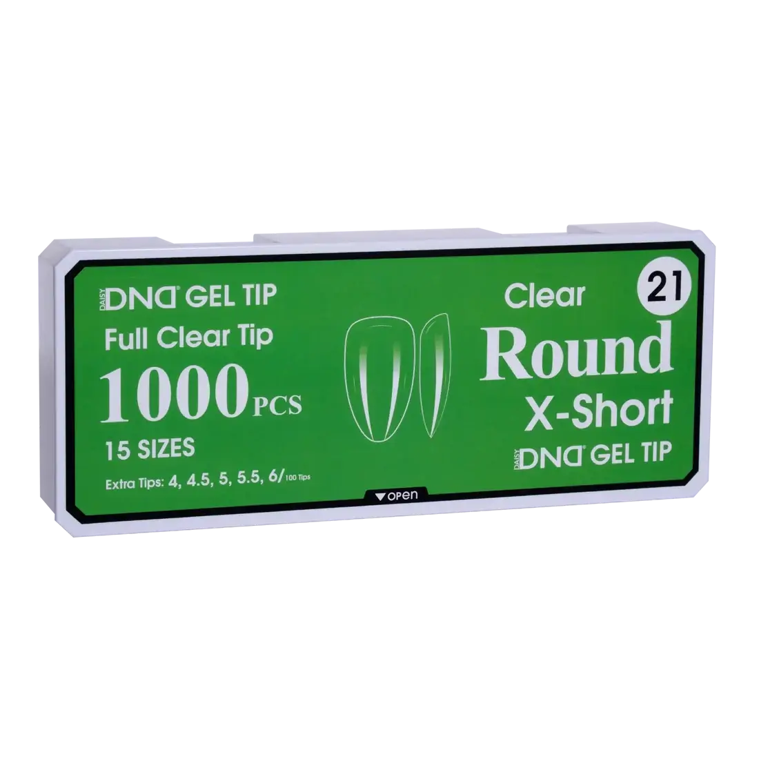 DND Soft Gel Tips - Round X-Short #21 DND