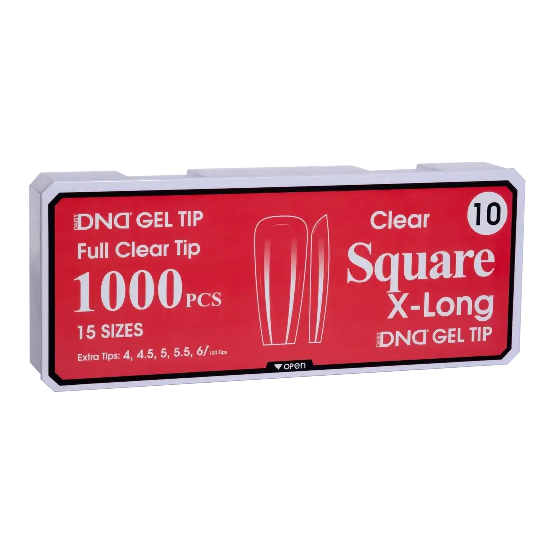 DND Soft Gel Tips - Square X-Long #10 DND