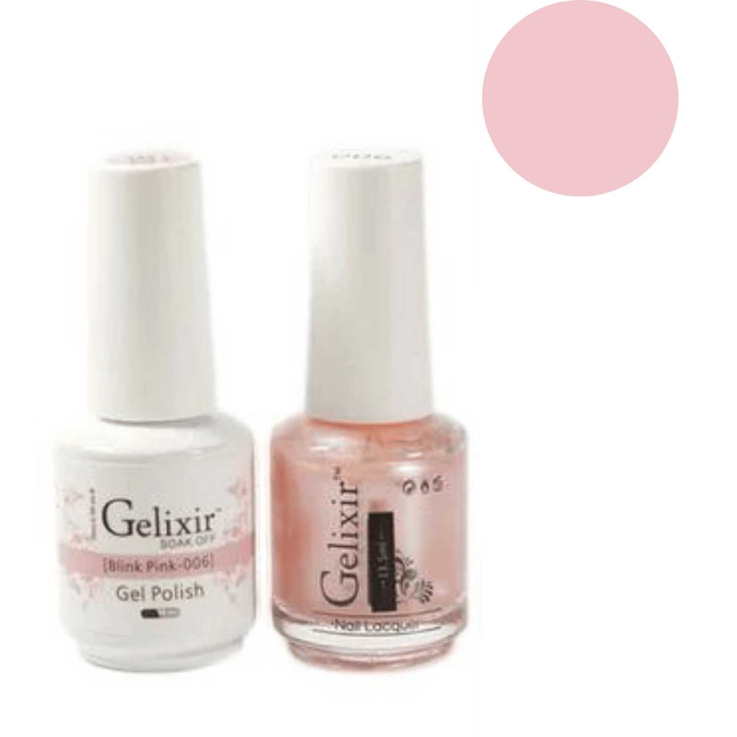 Gelixir Gel Polish & Nail Lacquer Duo - Blink Pink 006 Gelixir