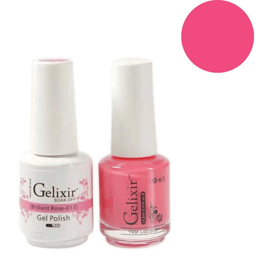 Gelixir Gel Polish & Nail Lacquer Duo - Brillant Rose 013 Gelixir