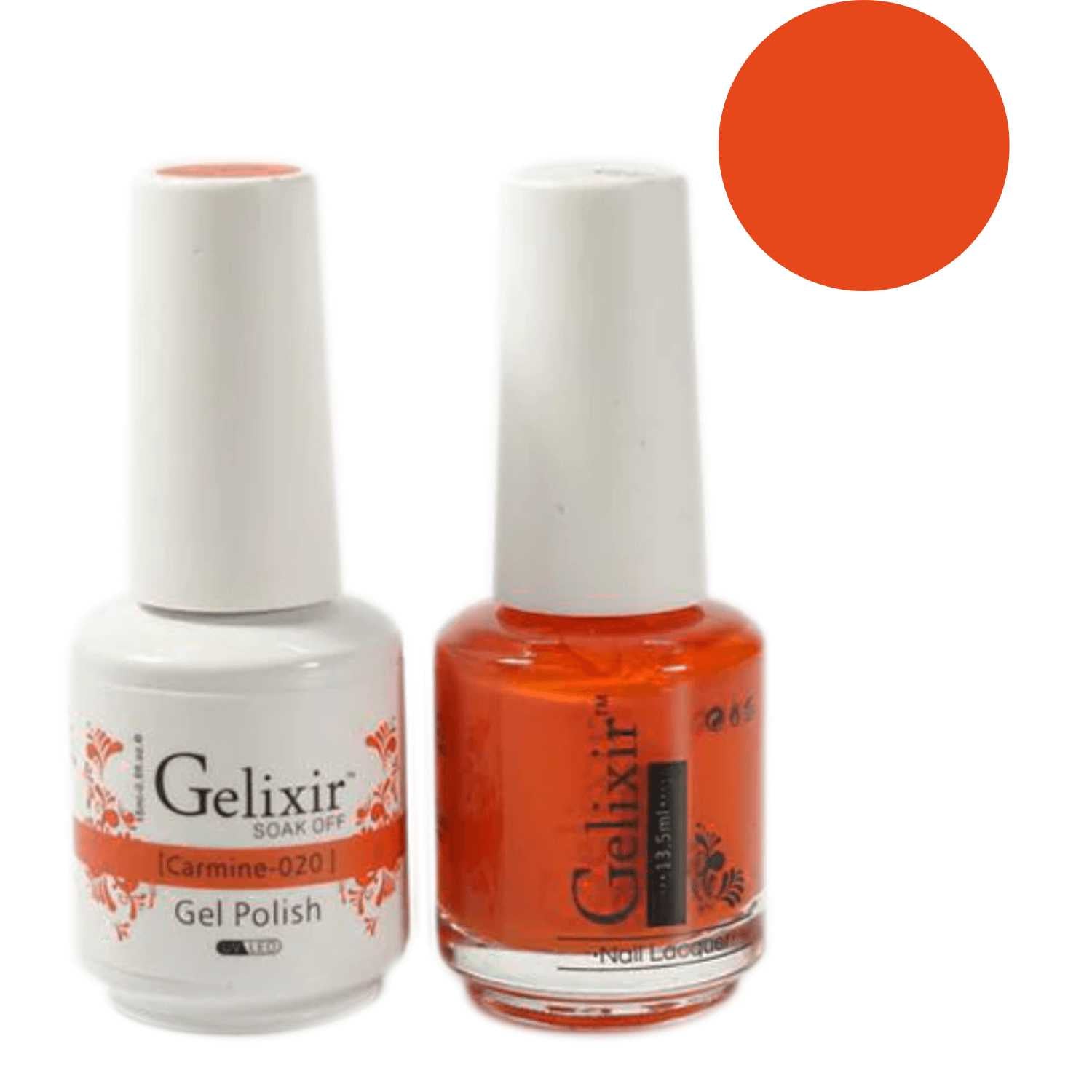 Gelixir Gel Polish & Nail Lacquer Duo - Carmine 020 Gelixir