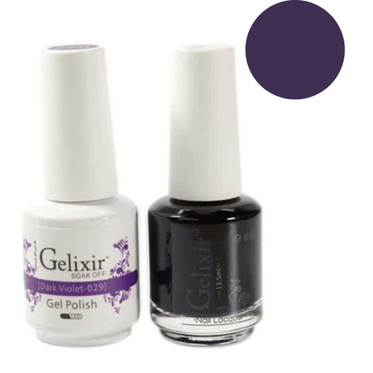 Gelixir Gel Polish & Nail Lacquer Duo - Dark Violet 029 Gelixir