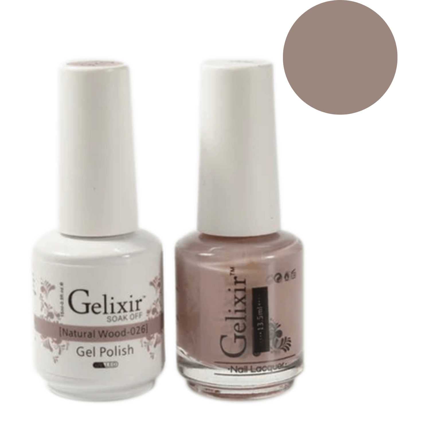 Gelixir Gel Polish & Nail Lacquer Duo - Natural Wood 026 Gelixir