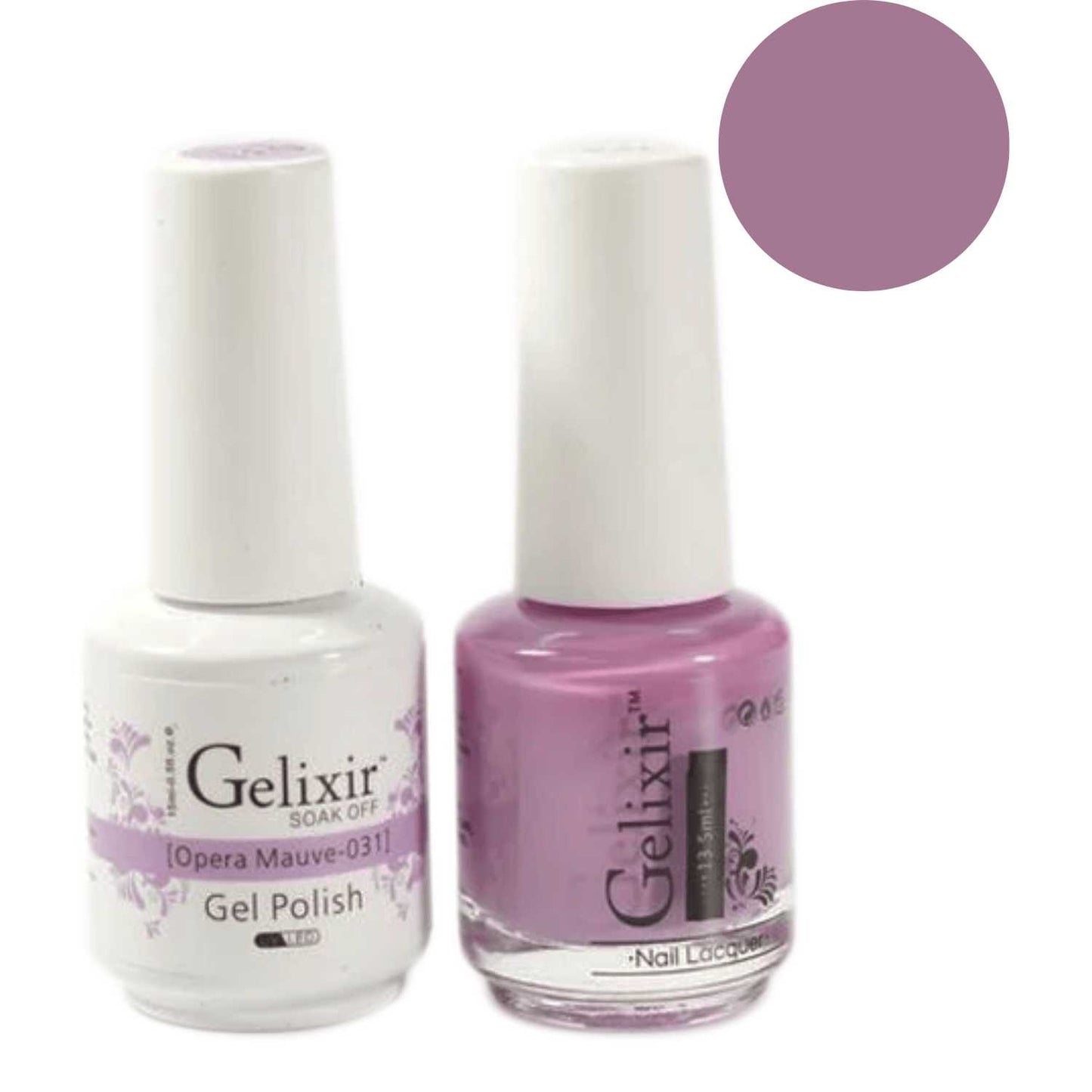 Gelixir Gel Polish & Nail Lacquer Duo - Opera Mauve 031 Gelixir