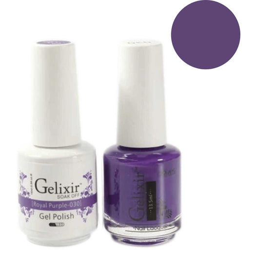 Gelixir Gel Polish & Nail Lacquer Duo - Royal Purple 030 Gelixir