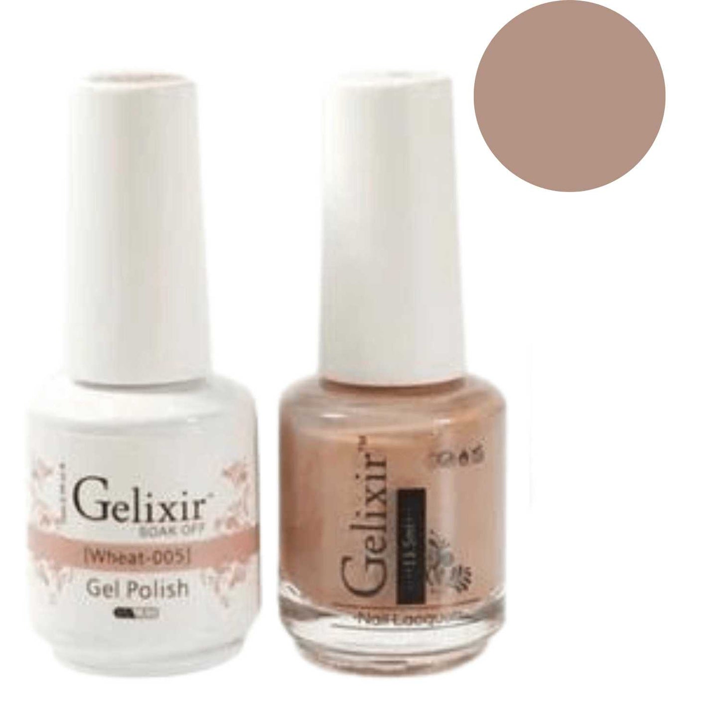 Gelixir Gel Polish & Nail Lacquer Duo - Wheat 005 Gelixir