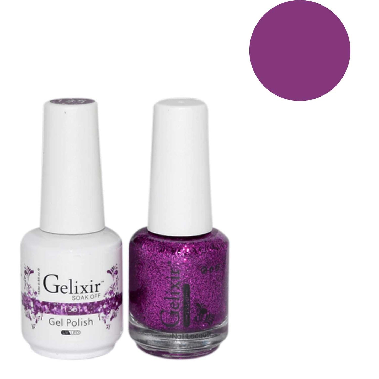 Gelixir Gel Polish & Nail Lacquer Duo - #135 Gelixir