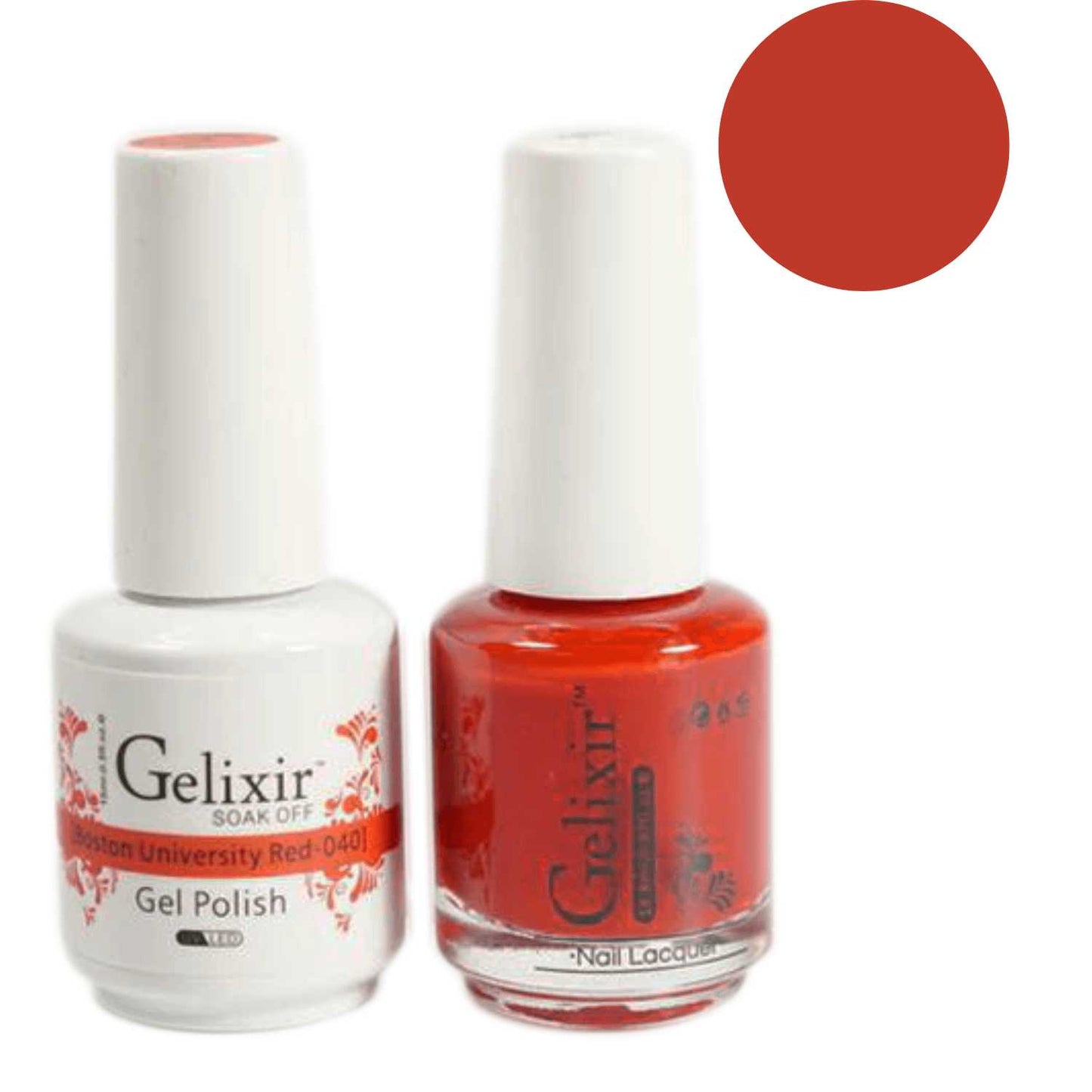 Gelixir Gel Polish & Nail Lacquer Duo Boston University Red - #40 Gelixir