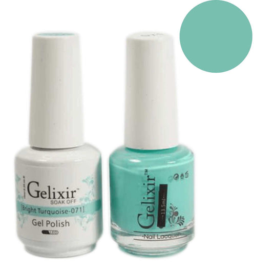 Gelixir Gel Polish & Nail Lacquer Duo Bright Turquoise - #71 Gelixir