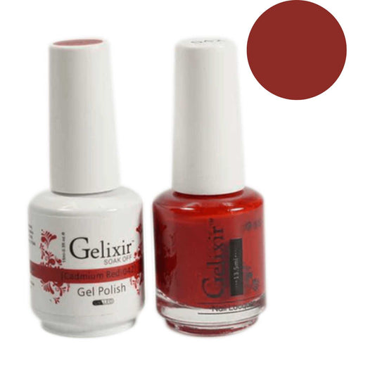 Gelixir Gel Polish & Nail Lacquer Duo Cadmium Red - #42 Gelixir