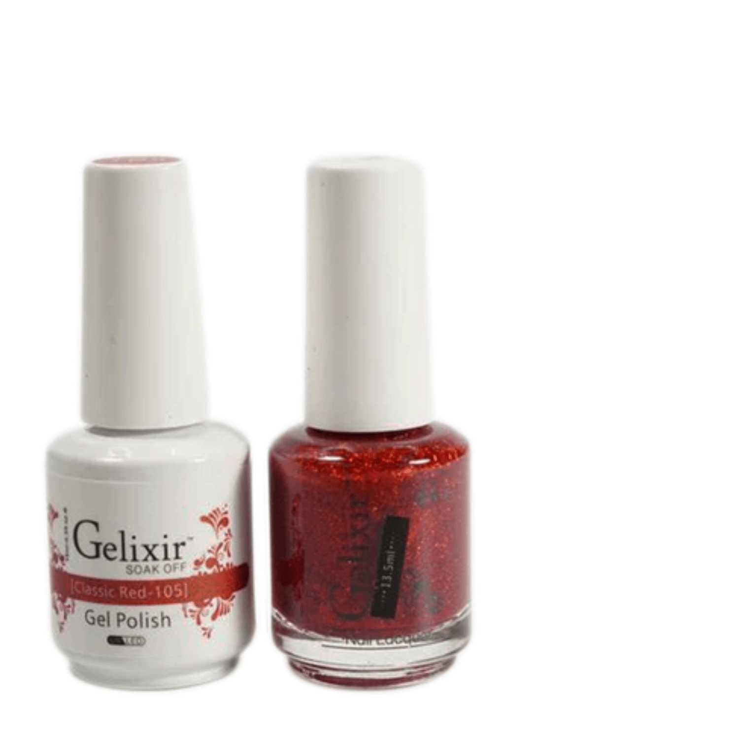 Gelixir Gel Polish & Nail Lacquer Duo Classic Red - #105 Gelixir