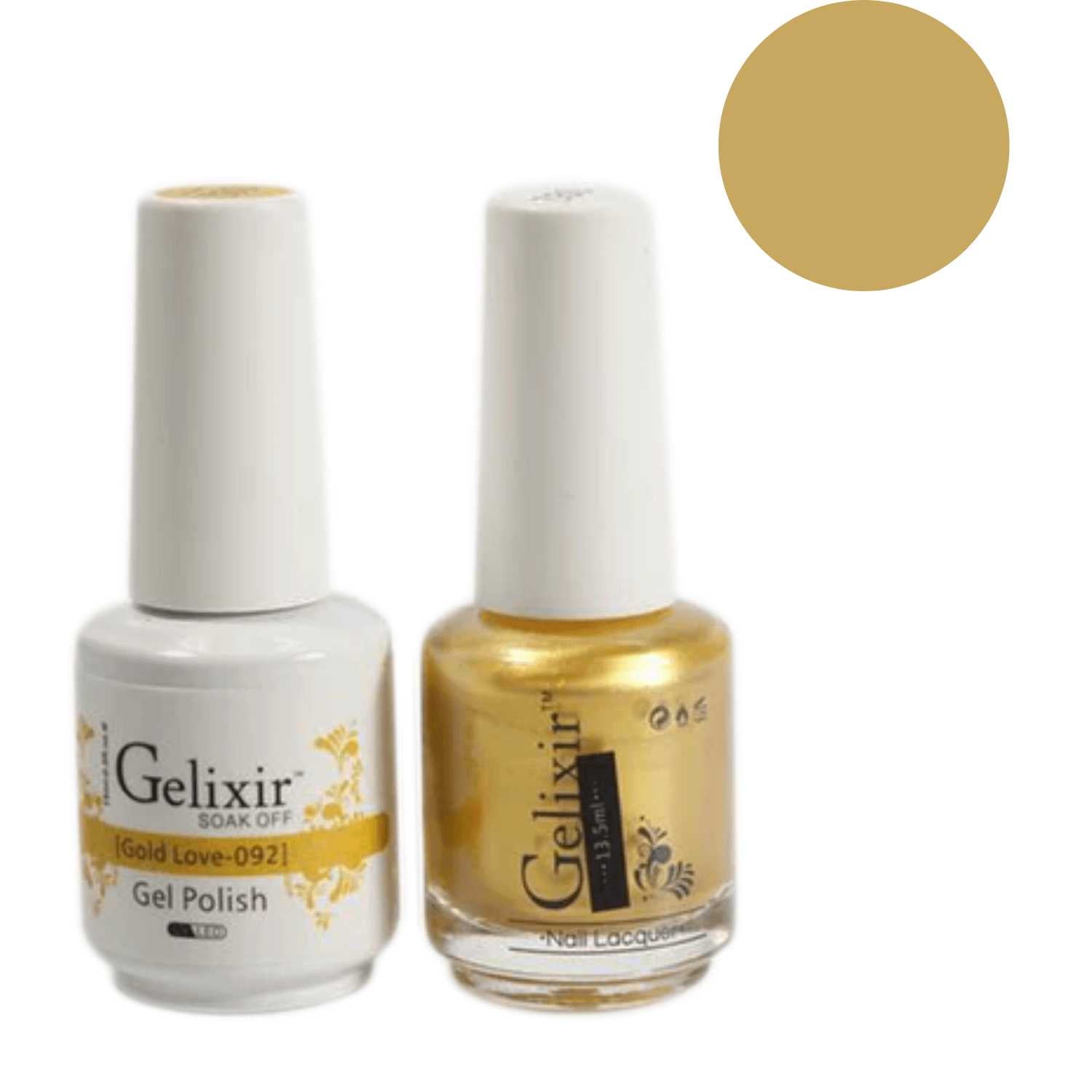 Gelixir Gel Polish & Nail Lacquer Duo Gold Love - #92 Gelixir