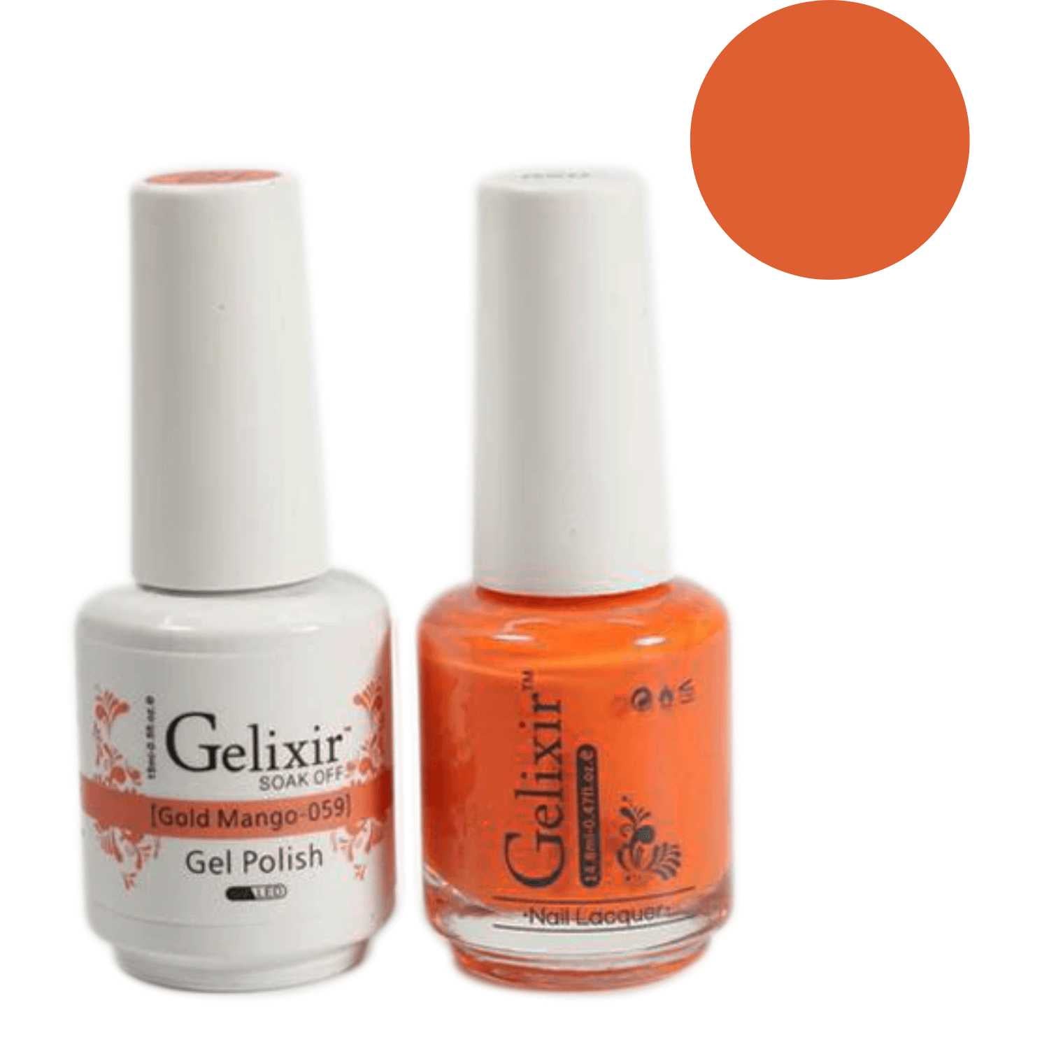 Gelixir Gel Polish & Nail Lacquer Duo Gold Mango - #59 Gelixir