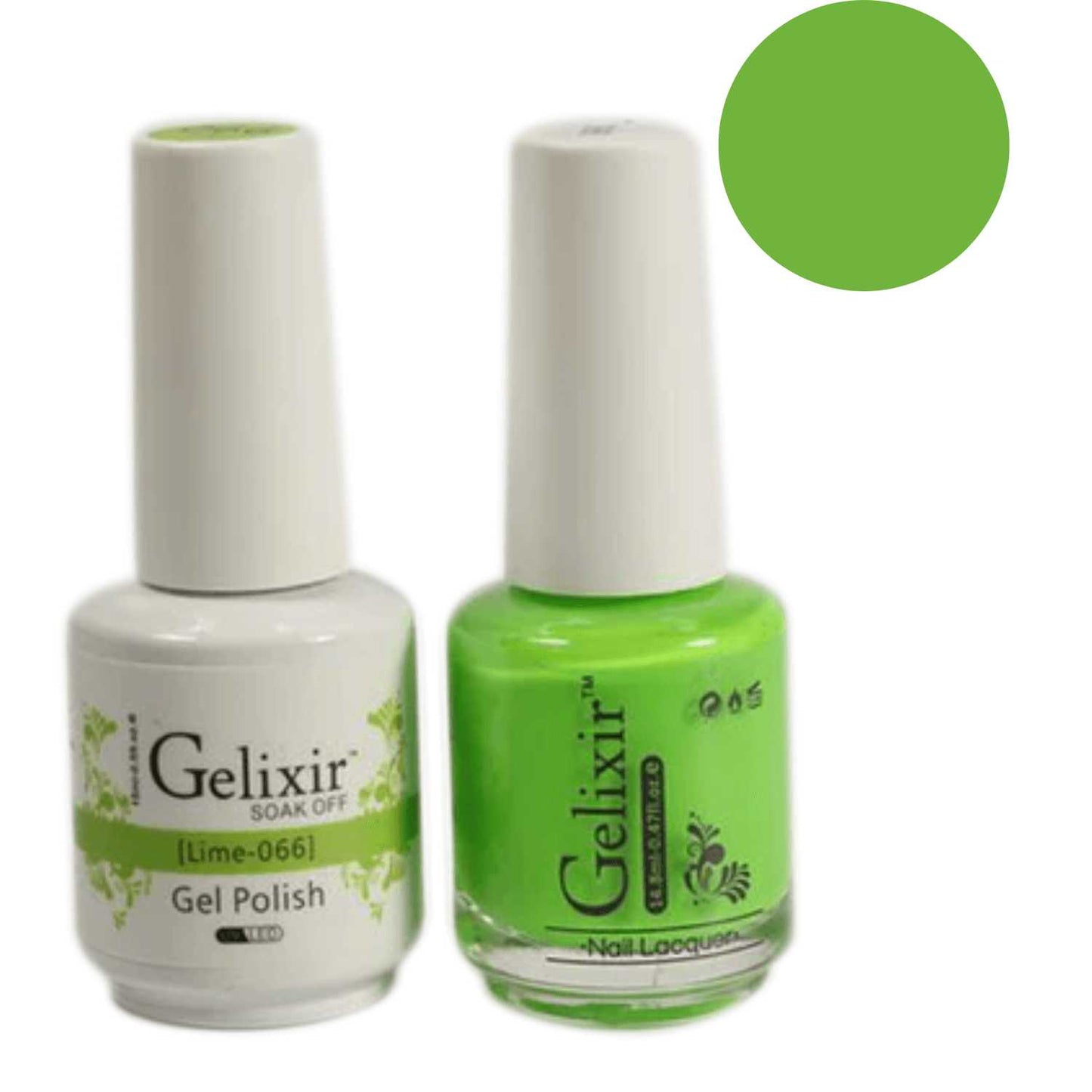 Gelixir Gel Polish & Nail Lacquer Duo Lime - #66 Gelixir