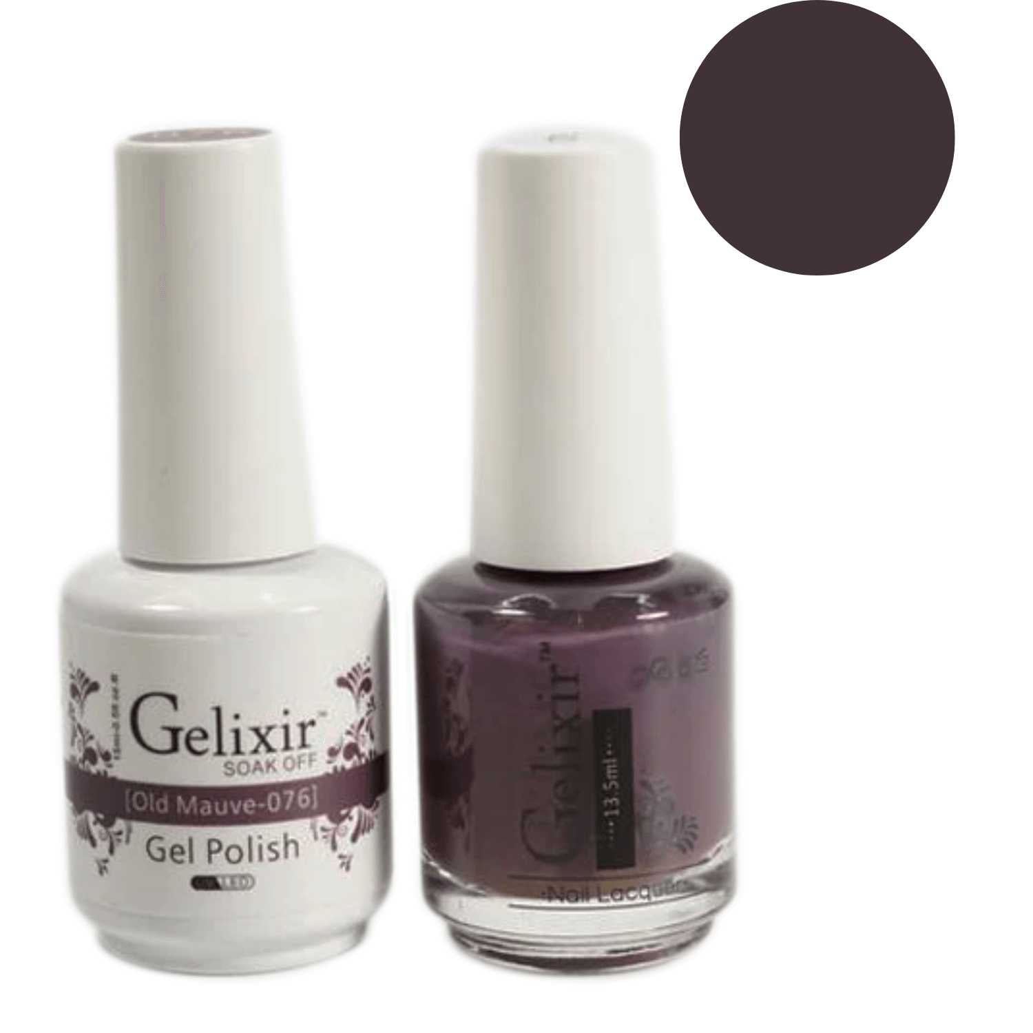 Gelixir Gel Polish & Nail Lacquer Duo Old Mauve - #76 Gelixir