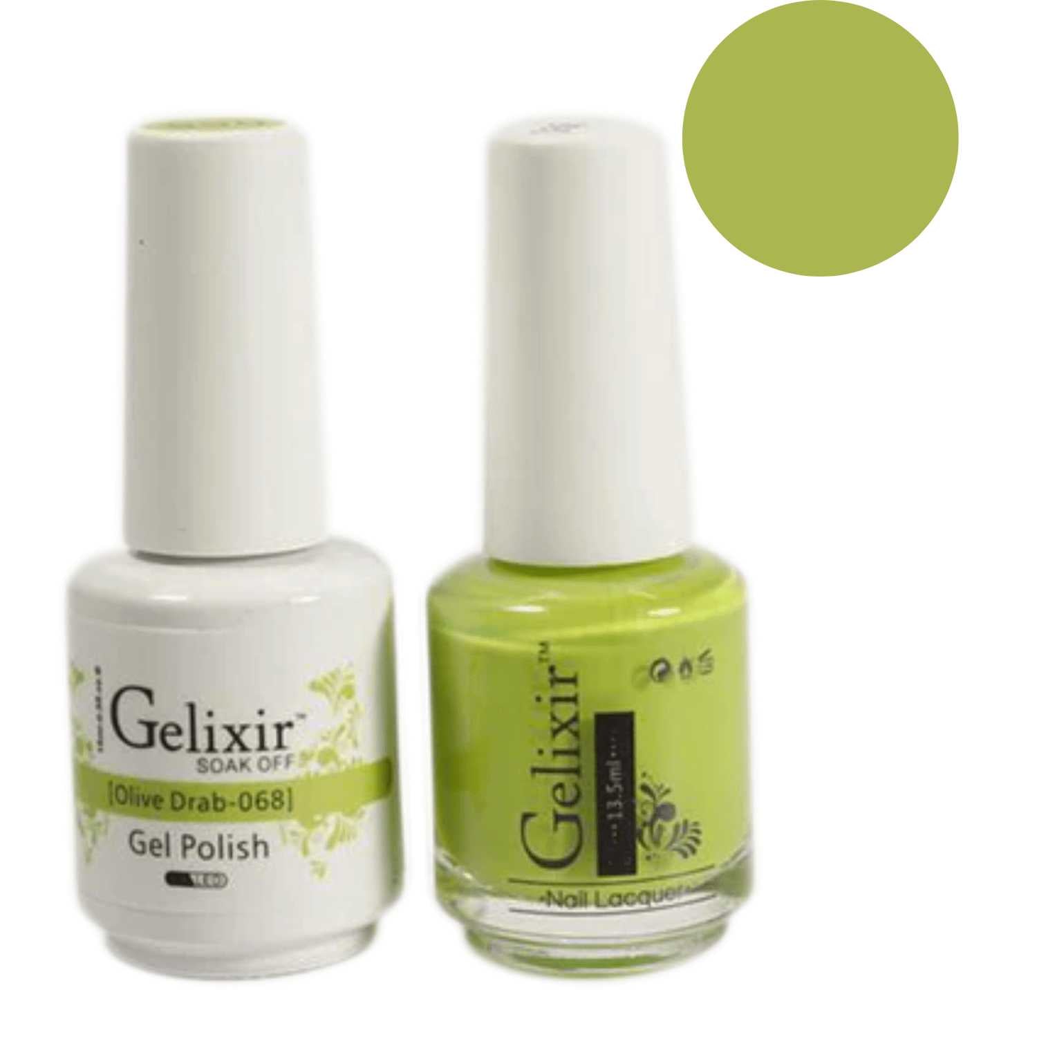 Gelixir Gel Polish & Nail Lacquer Duo Olive Drab - #68 Gelixir