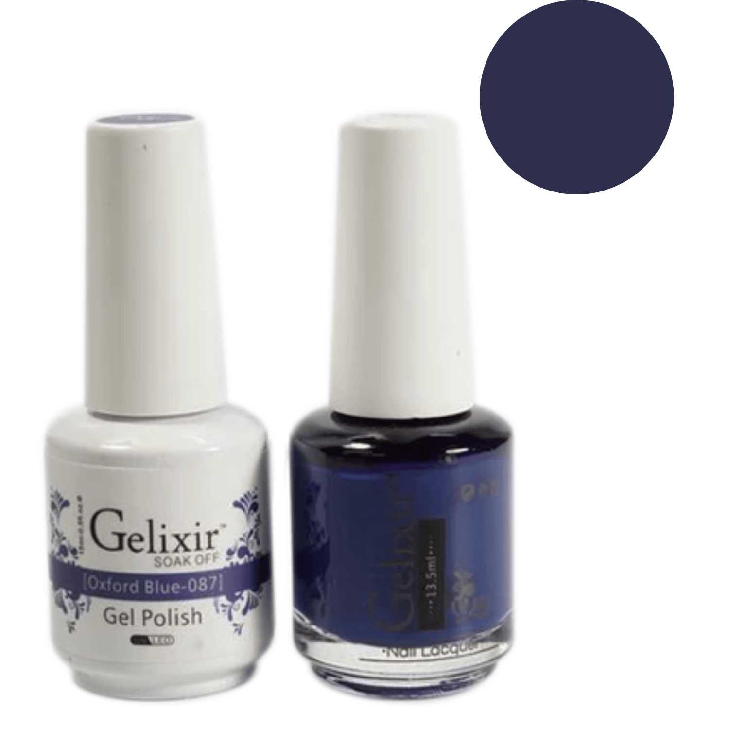 Gelixir Gel Polish & Nail Lacquer Duo Oxford Blue - #87 Gelixir