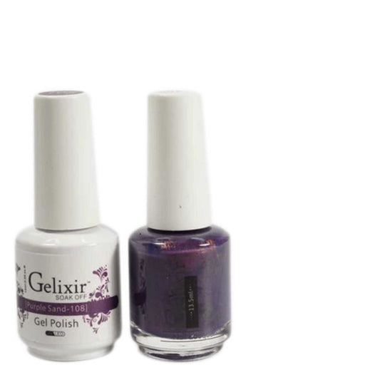 Gelixir Gel Polish & Nail Lacquer Duo Purple Sand - #108 Gelixir