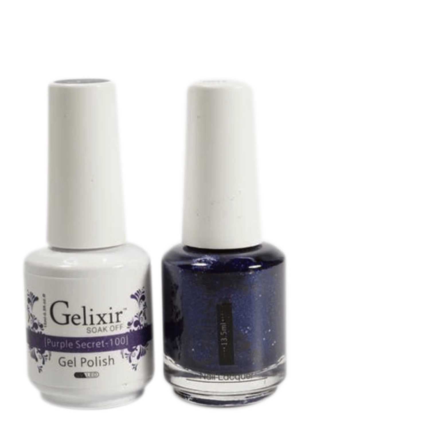 Gelixir Gel Polish & Nail Lacquer Duo Purple Secret - #100 Gelixir