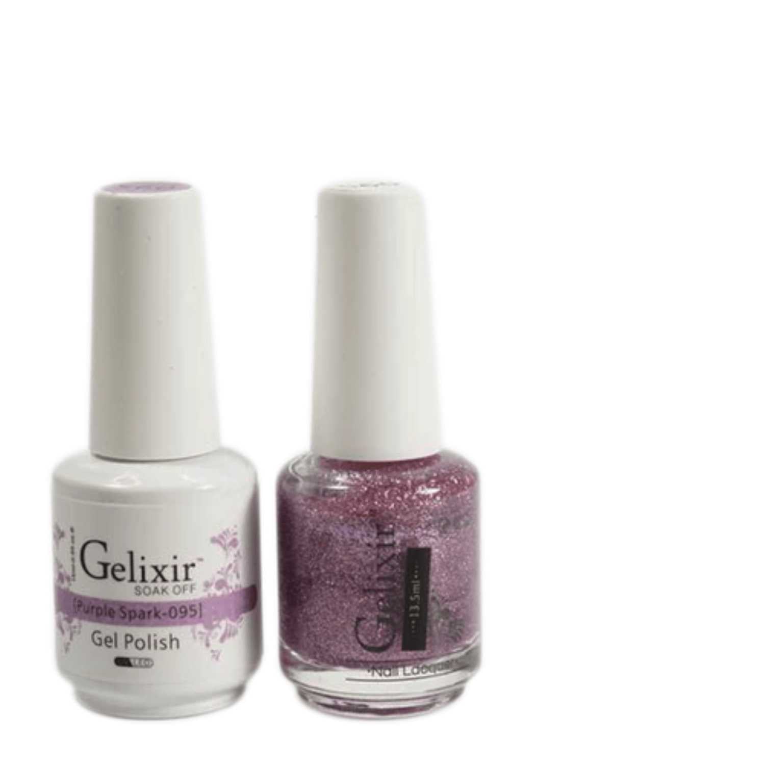 Gelixir Gel Polish & Nail Lacquer Duo Purple Spark - #95 Gelixir