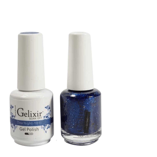 Gelixir Gel Polish & Nail Lacquer Duo Sea Night  - #101 Gelixir