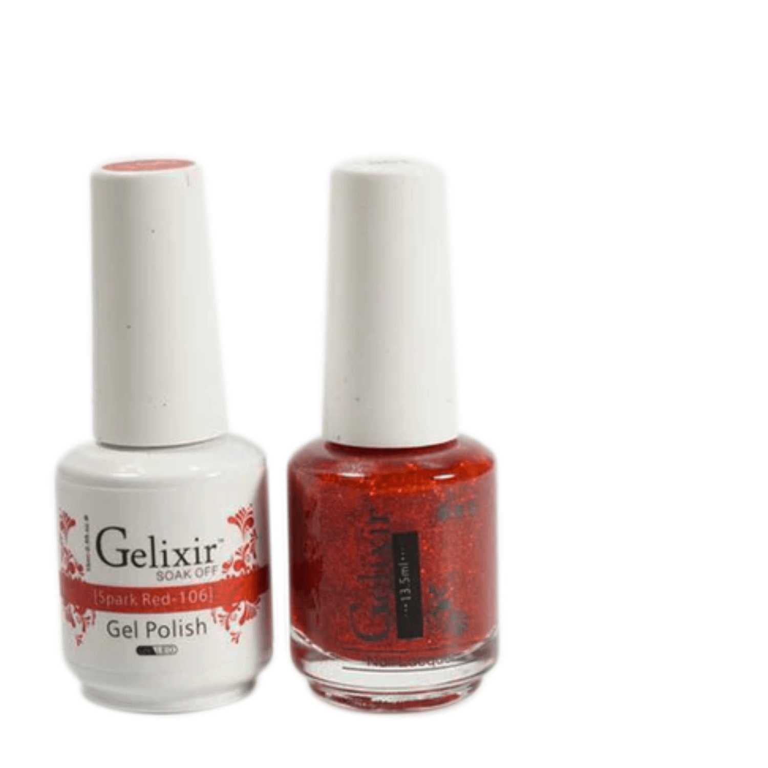 Gelixir Gel Polish & Nail Lacquer Duo Spark Red - #106 Gelixir