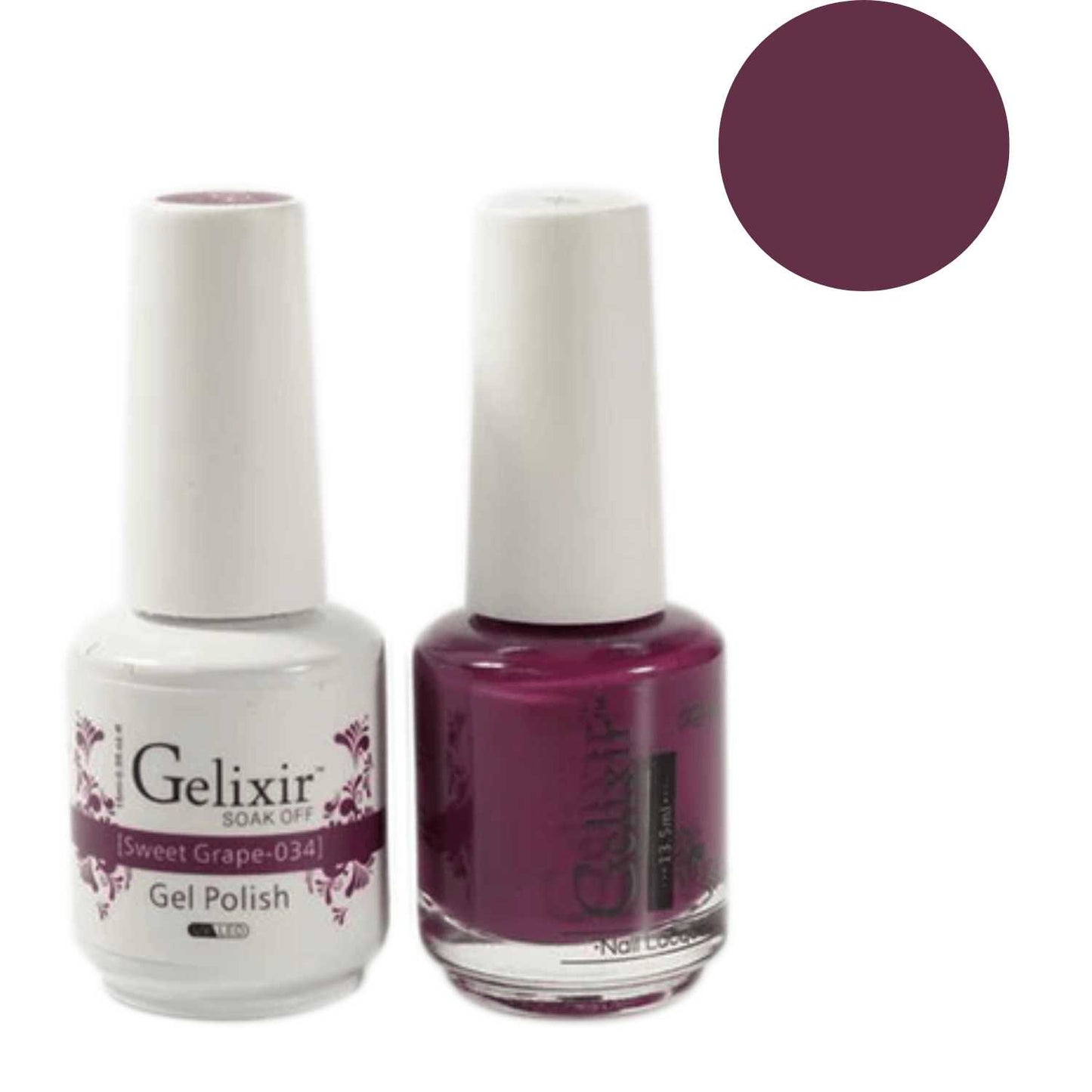 Gelixir Gel Polish & Nail Lacquer Duo Sweet Grape - #34 Gelixir