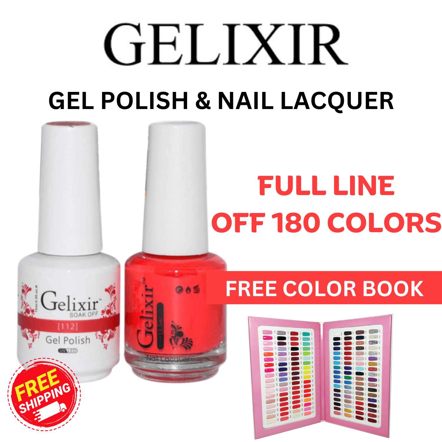 Elixir Nail Lab ish & Nail Lacquer 180 colors Full Line Collection | BBP