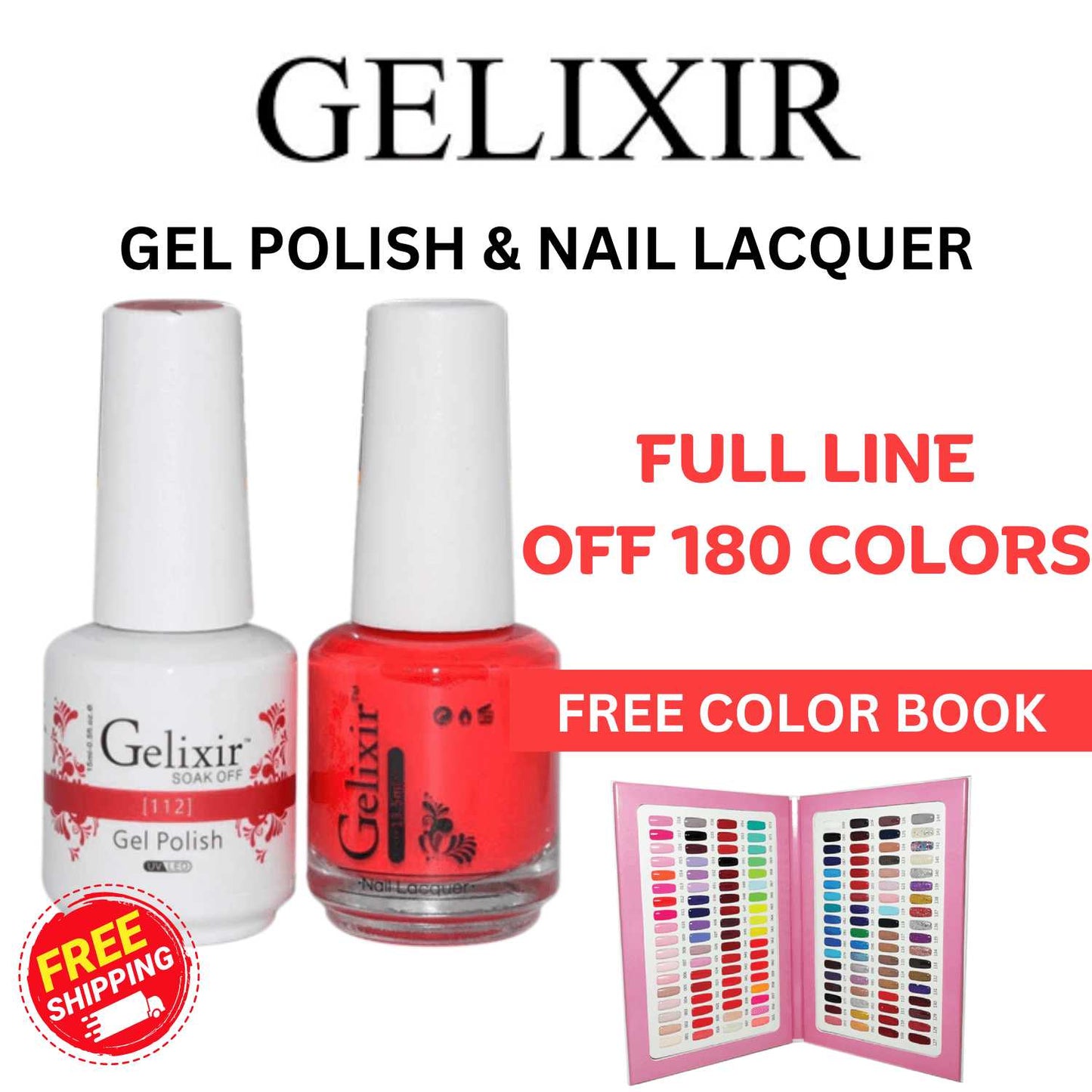 Gelixir Gel polish & Nail Lacquer Full Line Collection Gelixir