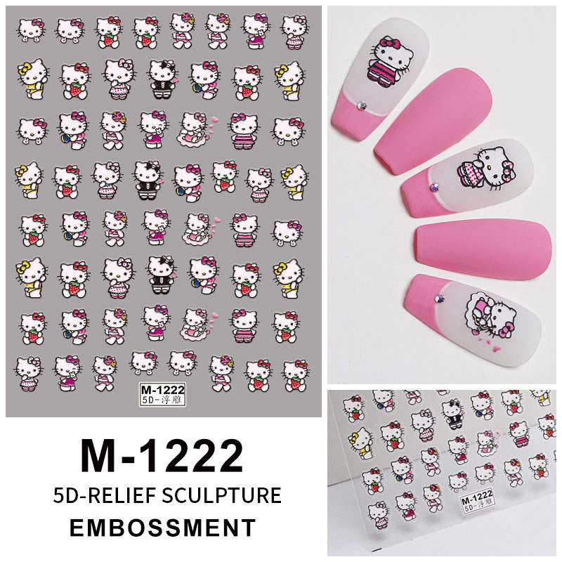 Nail Sticker 5D Hello Kitty Color M1222 Premier Nail Supply