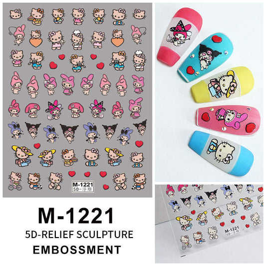 Nail Sticker 5D Cartoon M1221 Premier Nail Supply
