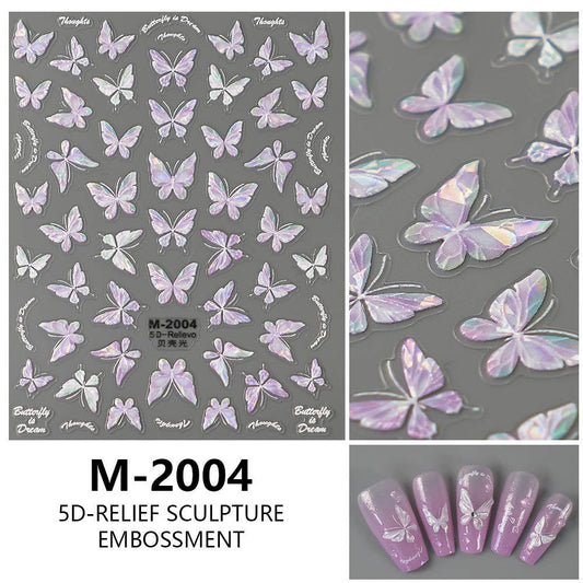 Nail Sticker 5D Butterfly M2004 Premier Nail Supply