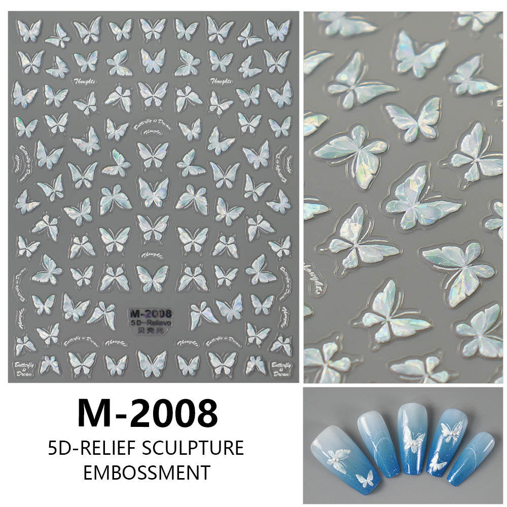Nail Sticker 5D Butterfly M2008 Premier Nail Supply