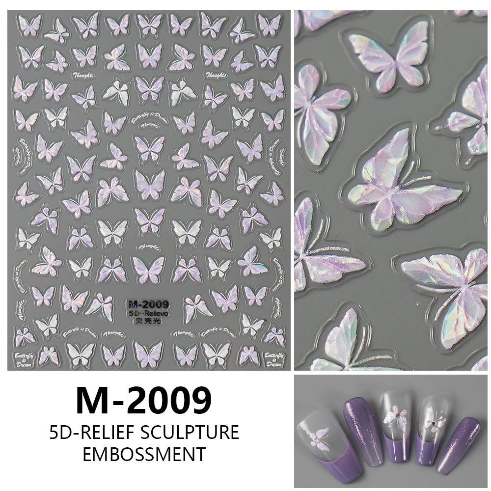 Nail Sticker 5D Butterfly M2009 Premier Nail Supply