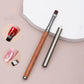 Nail Brush Dual French Wood Handle with Magnet Premier Nail Supply