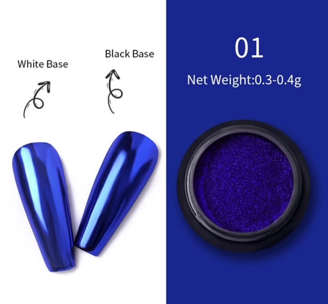 Medina Blue Chrome Nail Powder