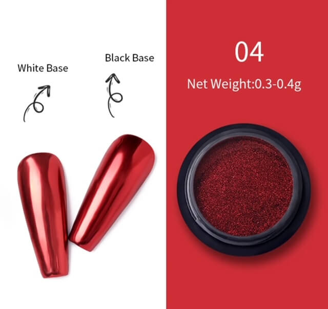 Medina Red Chrome Nail Powder