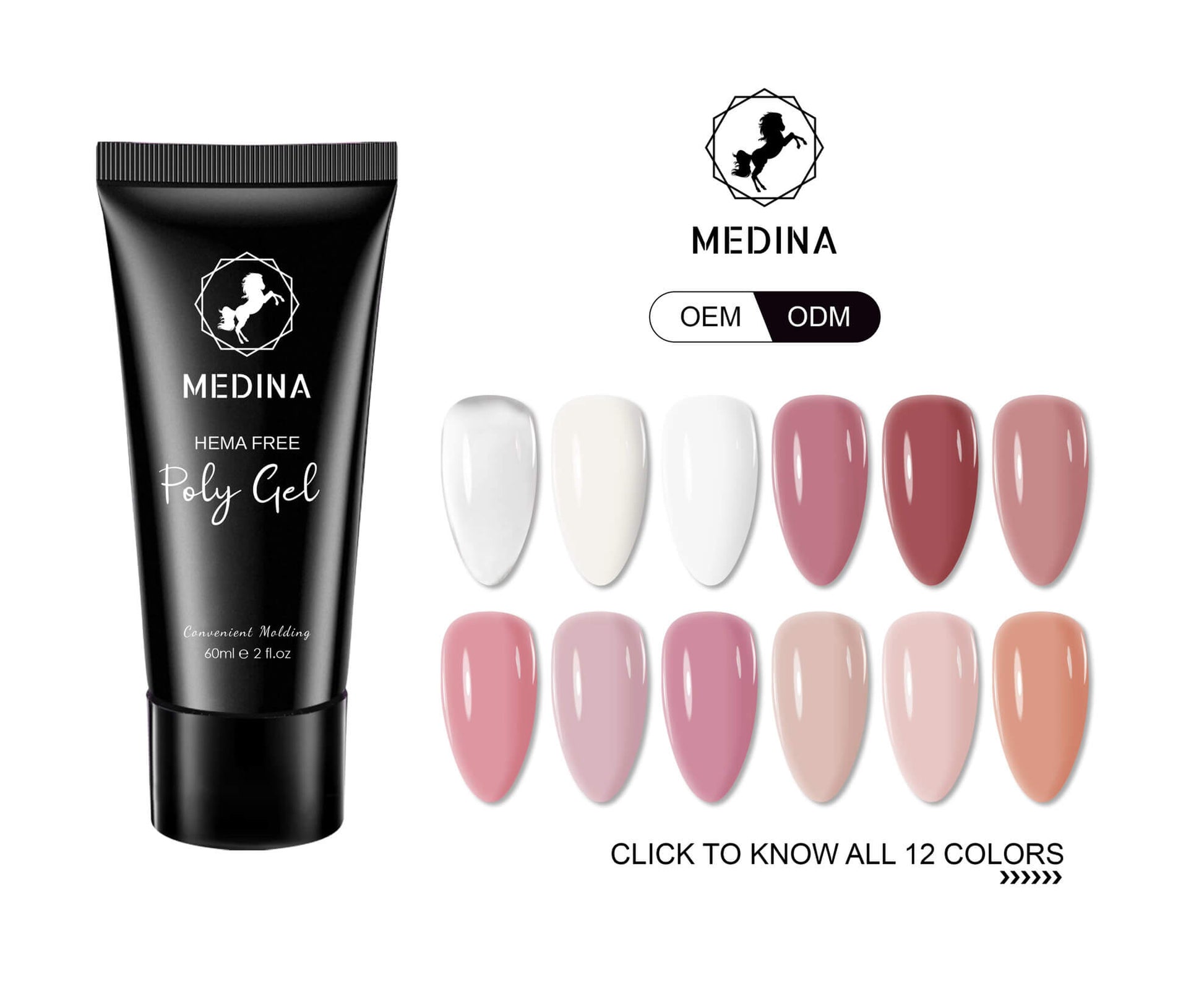 Medina - Polygel  Crytal Clear 2oz Medina