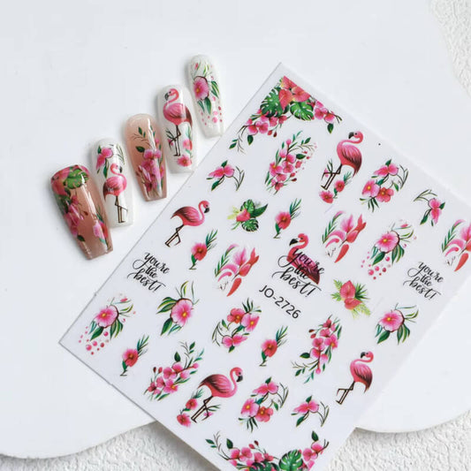Nail Sticker Pink Flamingos #JO2726 Premier Nail Supply