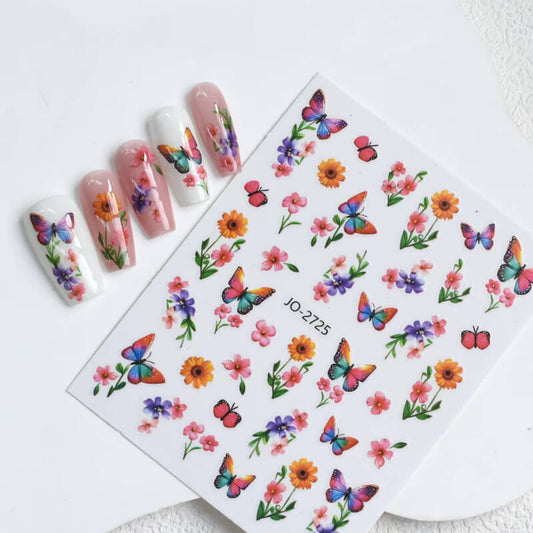 Nail Sticker Sunflowers with Butterfly #JO2725 Premier Nail Supply