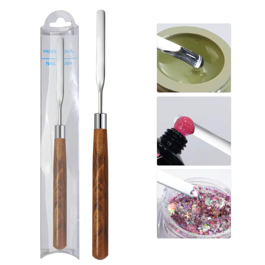 Stainless Steel Nail Tool Natural Wood Mixing Gel Premier Nail Supply