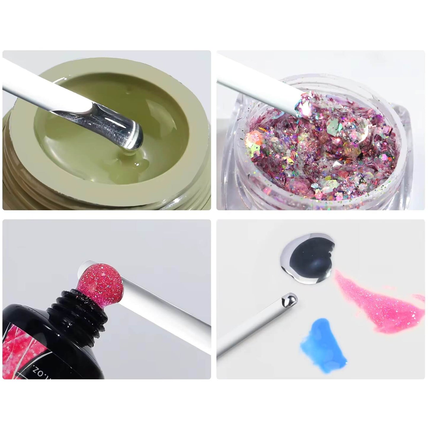 Stainless Steel Nail Tool Natural Wood Mixing Gel Premier Nail Supply