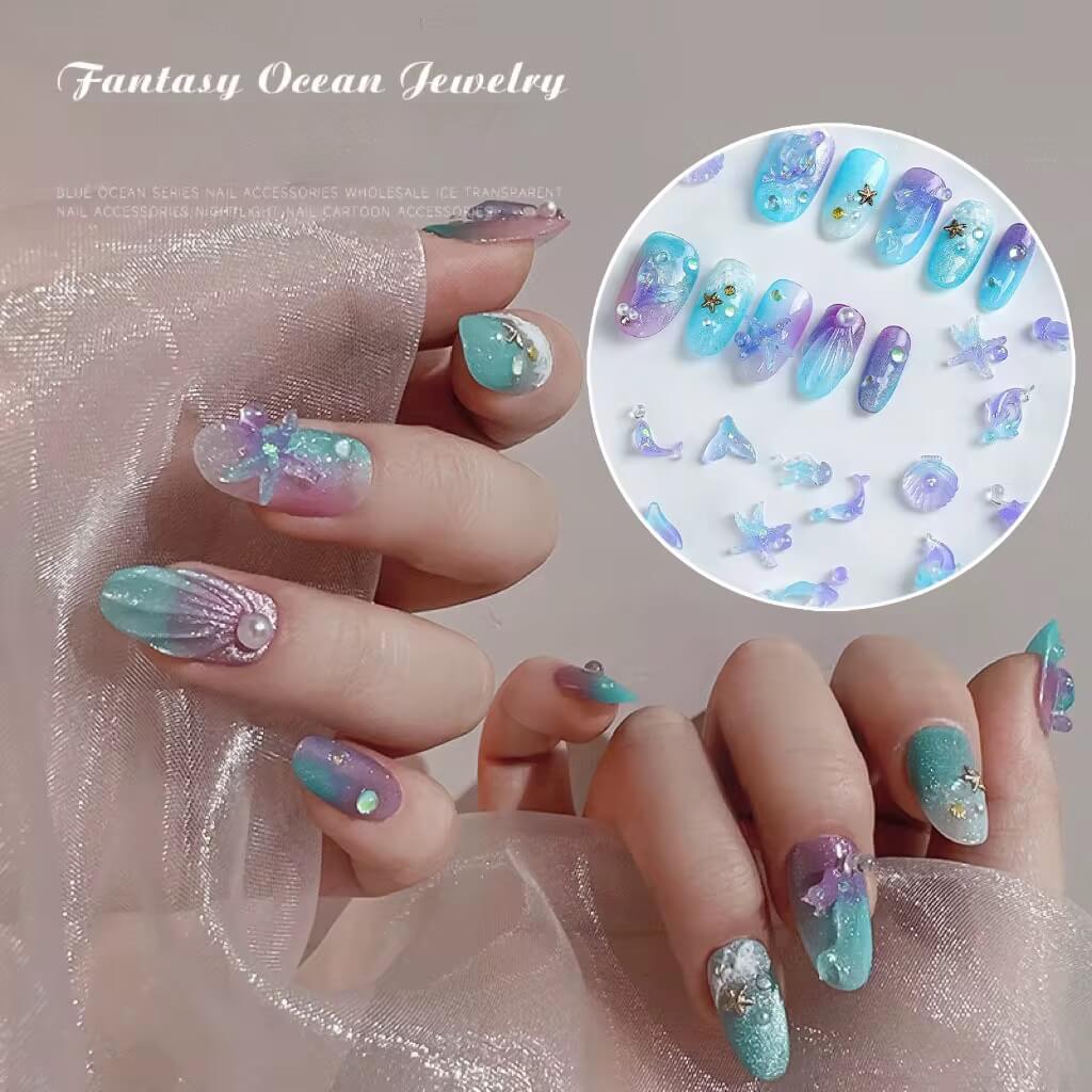 Nail Charm 3D Summer Ocean, Seashell, Mermaid Premier Nail Supply