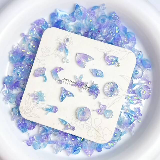 Nail Charm 3D Summer Ocean, Seashell, Mermaid Premier Nail Supply