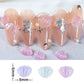 Nail Charm 3D Color Ocean Seashells 6grits/Box Premier Nail Supply
