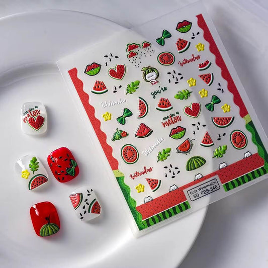 Nail Sticker Watermelon Fruits #5DFEB346 Premier Nail Supply