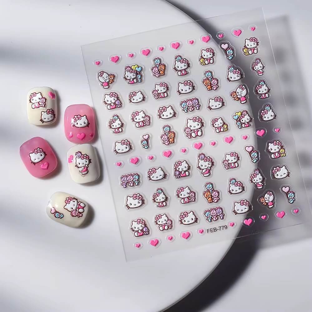 Nail Sticker Pink Heart #FEB779 Premier Nail Supply