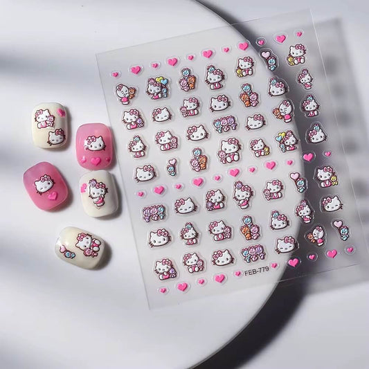 Nail Sticker Pink Heart #FEB779 Premier Nail Supply
