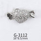 Nail Charm Heart Diamond 2pcs/bag.