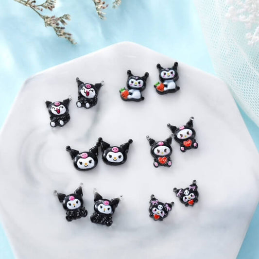 Nail Charm Kawaii Kuromi Resin 12pcs/Bag